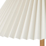 Globe Electric 61000053 62" Floor Lamp, Wood Toned, Pleated Fabric Shade, Flat Base, Pull Chain Switch on Socket, Reading Lamp, Home Office Accessories, Living Room Décor Globe Electric