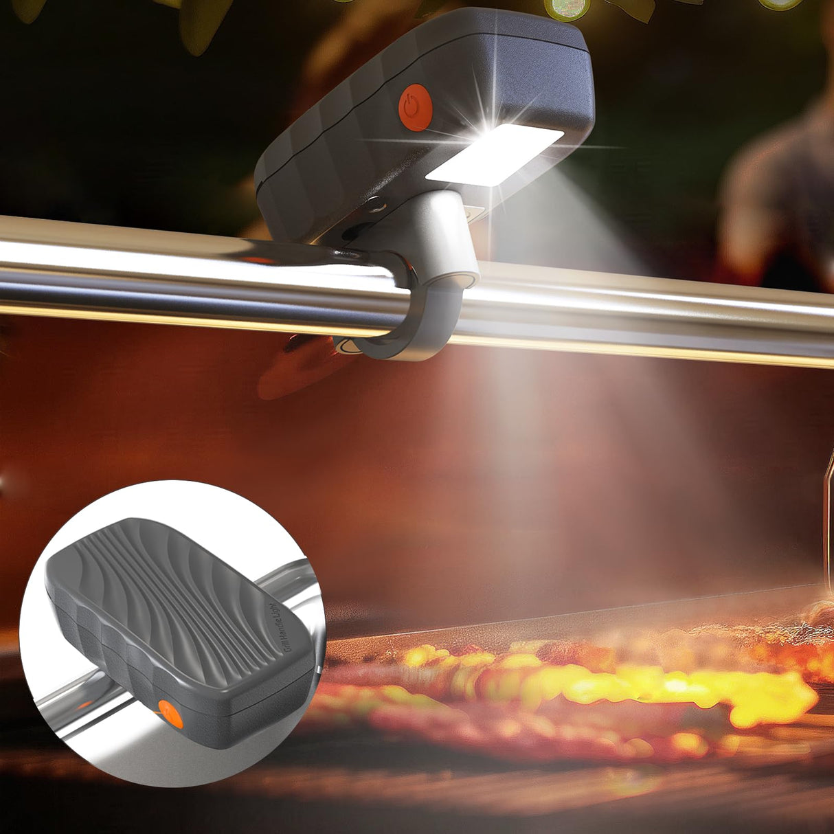 Grill Light Designed for Blackstone Griddle & Weber Grill, Valentines Day Gifts for Him, Automatic On/Off BBQ Light, Blackstone Griddle Accessories, LED Grill Lights for Outdoor Grill, Gray OATISLIFE