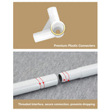 AIKASY Queen Size Canopy Bed Frame, Thickened Metal Poles, Four Corner Brackets (White) AIKASY