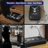 Fitsafe Biometric Gun Safe Travel Case, Bluetooth Portable Small Pistol Safe, Keypad for Nightstand Beside Home, Quick Access Smart Fingerprint Handgun Safe with Keys Fitsafe