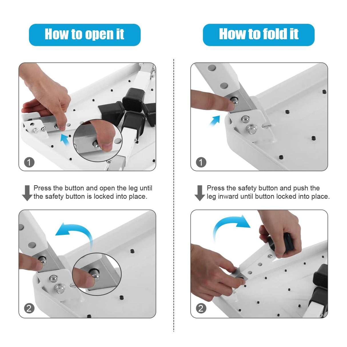 Jocauto Folding Step Stool, Height-Adjustable Step Stool with Non-Slip Platform, Step Ladder for Adults or Kids in Kitchen, Home, 330 Lbs Capacity Jocauto
