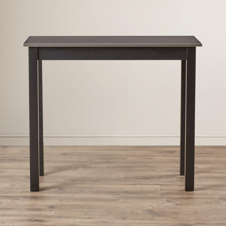 Carolina Chair & Table Cambell Stainless Steel Top Counter Height Bar Table – Contemporary Rectangular Alloy Steel Base with Natural Wood Legs Furniture - Stylish Chestnut Black Handle (Antique Black) Carolina Chair & Table