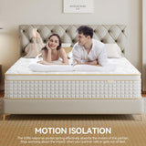 Ruanrest Queen Mattress 12 inch, Hybrid Mattress in a Box with Memory Foam and Pocket Springs for Pressure Relief, Medium Firm Queen Size Mattress, Motion Isolation, CertiPUR-US. Ruanrest