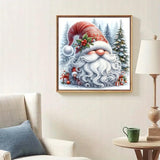 Christmas Gnome Tree Diamond Art Kits for Adults, 5D Winter Diamond Painting Kits for Adults Beginners, DIY Full Round Drill Diamond Dot Painting Gem Art Kits for Adult, Home Wall Decor 13.8x13.8 Inch VCLKDIY