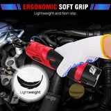 Cordless Electric Ratchet Wrench Set, 3/8" Ratchet Wrench, 12V Power Ratchet Driver with Fast Charger and 300 RPM Speed, 7 Sockets Cordless Ratchet Set with 2*1500 mAh Batteries for Table, Bike, DIY Yiyai