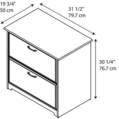 Bush Furniture Cabot Lateral File Cabinet in Harvest Cherry - WoodArtSupply