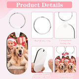 Guiqulai 300 Pcs Sublimation Keychain Blanks Bulk Double Side Heat Transfer Sublimation MDF Blank Set with Keychain Rings & Jump Rings,Heat Transfer Keychain Blank Board for DIY Crafts(Oval) Guiqulai