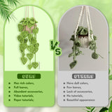 Kogyxe Beginners Crochet Kit, Amigurumi Crochet Starter Kits w Step-by-Step Video Tutorials, Hanging Potted Plants Knitting Starter Pack for Beginners Decoration, Plants Family (40%+ Yarn) Kogyxe