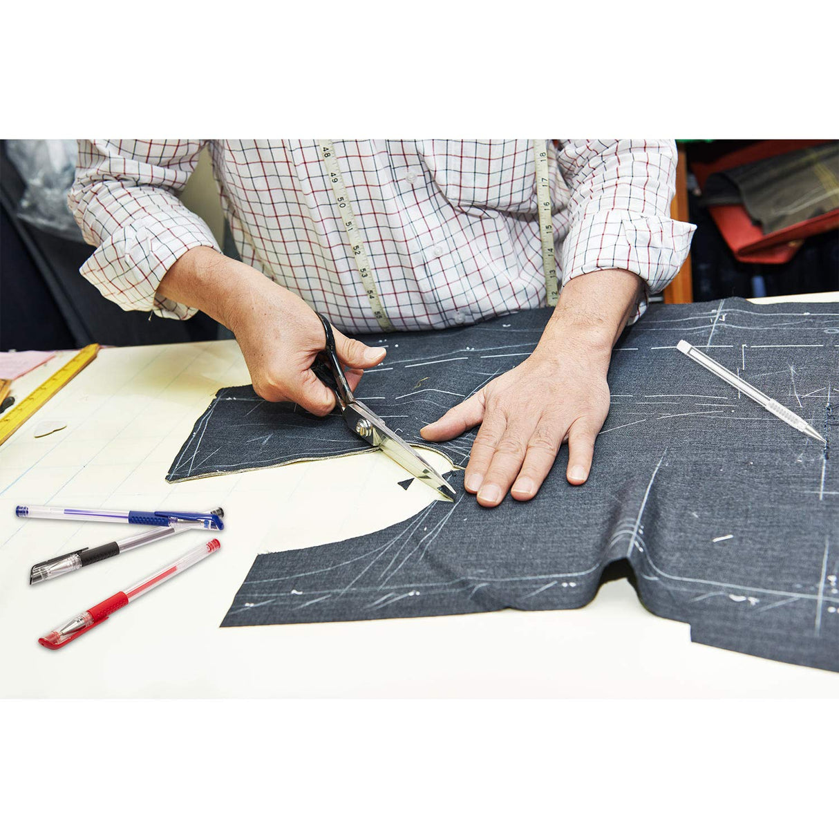 Outus 8 Pieces Heat Erase Pens Fabric Marking Pens Heat Erasable Pens with 56 Pieces Refills for Quilting, Sewing, DIY Dressmaking Outus