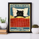 5D DIY Diamond Painting Kits for Adults,Don 't Want to get up Cat Diamond Painting Full Drill Round Art Gems Diamond Art Perfect for Home Wall Decor(12x16Inch) GuyAna