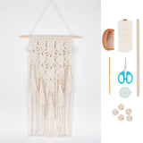 FREEBLOSS DIY Macrame Kit for Adults Beginners Bohemian Macrame Wall Hanging Ornament Creative Boho Macrame Wall Art Macrame Tapestry Gift for Mom Girls FREEBLOSS