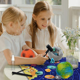 PIBEX Gemstone Dig Kit, Dig up 15 Rocks & Minerals from Earth Moon Mars, Solar System Planets Geology Science Set, Space Rock Mining Toys for Kids, STEM Gift for Boys & Girls Age 6-8-12 PIBEX