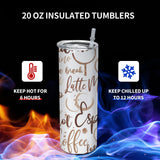 CHLJAR 20 oz Sublimation Tumblers, 25 Pack Straight Skinny Tumbler Bulk Blanks Stainless Steel Double Wall Insulated Tumbler Cups, DIY for Heat Press Machine, Individually Boxed CHLJAR