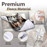 ICELIETE Ships Next Day, Custom Blanket with Picture Text Customized Fleece Photo Blanket for Couples Gifts Personalized Blankets and Throws Christmas Birthday Gifts for Boyfriend Girlfriend ICELIETE