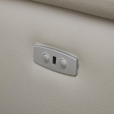 Luxury Power Reclining Motion Sectional Sofa, Oversized Living Room Convertible Sofa&Couch Leather Upholstered Padded Armrests Tufted Couch W/Wide Chaise Daybed,USB Ports and Adjustable Headrests FANYE