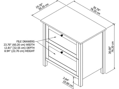 Bush Furniture Mayfield 2 Drawer Lateral File Cabinet in Pure White and Shiplap Gray - WoodArtSupply