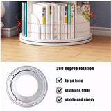 Lebolna Rotating Solid Wood Bookshelf Tower - Stylish 3/4/5 Tier Bookcase in White Lebolna