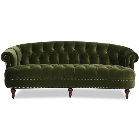 Jennifer Taylor Home La Rosa Victorian Chesterfield Tufted Sofa, Olive Green Performance Velvet Jennifer Taylor Home