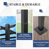 ONLYCTR 10'X10' Outdoor Retractable Pergola, Aluminum Outdoor Pergola with Retractable Sun Shade Canopy, Heavy Duty Pergolas Shelter Pergola for Garden, Porch, Poolside, Backyard BBQ ONLYCTR