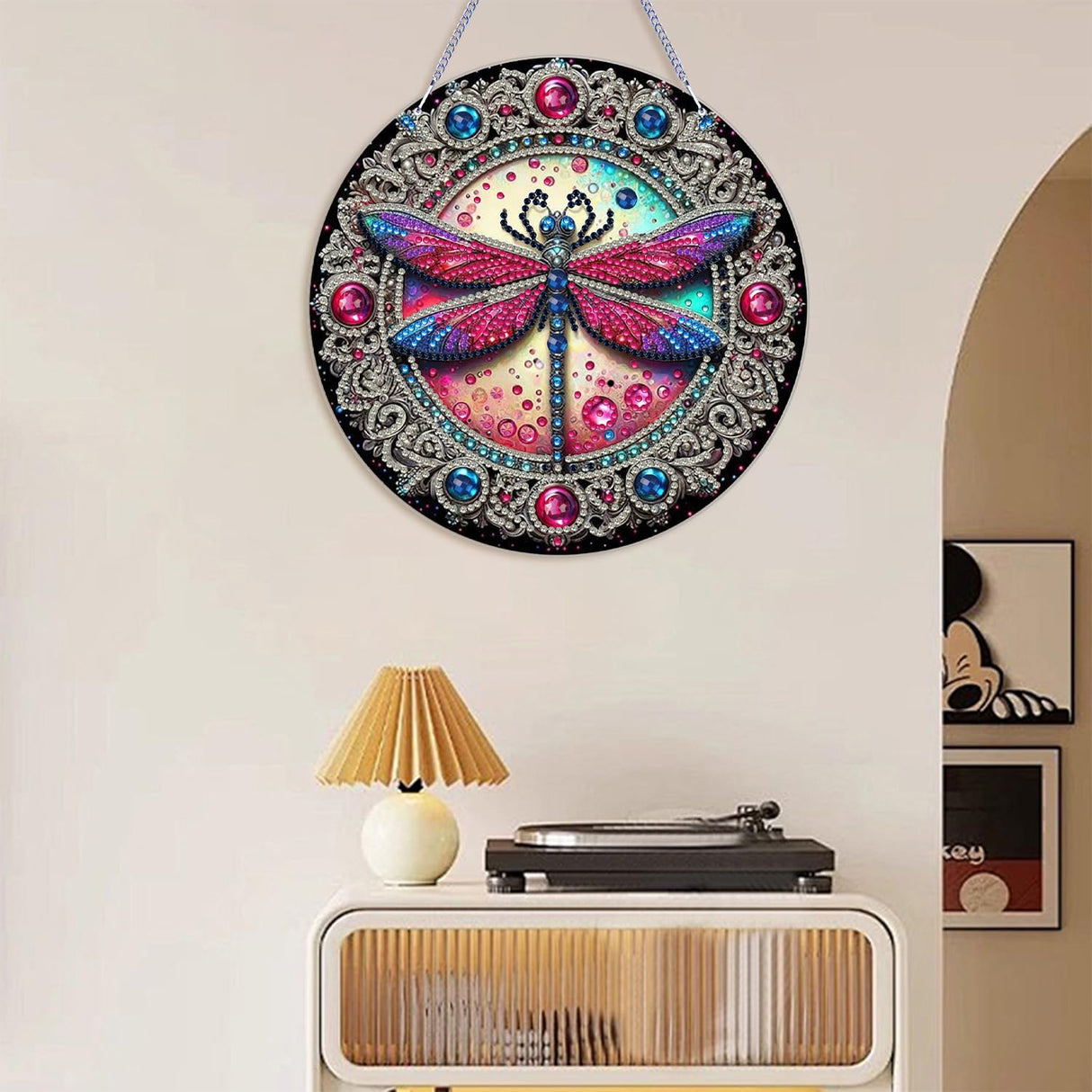 AIBOERL Dragonfly Diamond Art Kits for Adults, Special Shaped Diamond Painting DIY Acrylic Diamond Painting Kits Window Pendants Home Garden Wall, 5D Gem Art Ornament Kit Double Sided (7.8x7.8 inch) AIBOERL