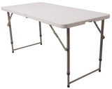 Elevon Portable Utility Camping Crafting Folding Table, 4 Feet, White Elevon