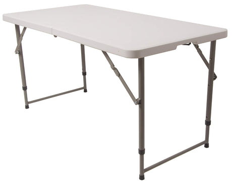 Elevon Portable Utility Camping Crafting Folding Table, 4 Feet, White Elevon