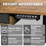 ExaDesk 55 * 30 Inches Electric Standing Widened Desk Adjustable Height with 4 Drawers, Double Storage Shelves Stand Up Desk, Home Office Workstation ExaDesk