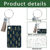 160 Pcs Metal Sublimation Keychain Blanks Bulk,Double Sided Sublimation Blanks Keychain Heat Transfer Keychain Blanks with Tassels,Sublimation Ornament Blanks Key Chain GEKIXUTP