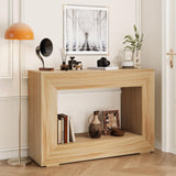 ROOMTEC 47" Farmhouse Console Table, Narrow Entryway Console Table, Sofa Tables with Storage, Industrial Hallway Accent Tables for Living Room, Entrance, Foyer (Oak Color) ROOMTEC