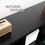 VAKATRELL 12 Cube Storage Organizer Bookshelf, Industrial Horizontal Bookcase, Accent Cubby Shelf, Corner Bookcase for Living Room, Home Office, 11.8" D x 47.6" W x 38.2" H, Black VAKATRELL