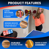 WAKUBON Ping Pong Paddle Holder Wall Mount Storage Rack - Table Tennis Racket Display Accessories Organizer - Holds 6 Paddles and 12 Balls - with Flip Scoreboard WAKUBON