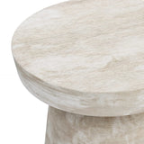 SIMPLIHOME Robbie SOLID MANGO WOOD 16 Inch Wide Round Contemporary Rustic Accent Table in Distressed White Wash, Fully Assembled, For the Living Room and Bedroom SIMPLIHOME