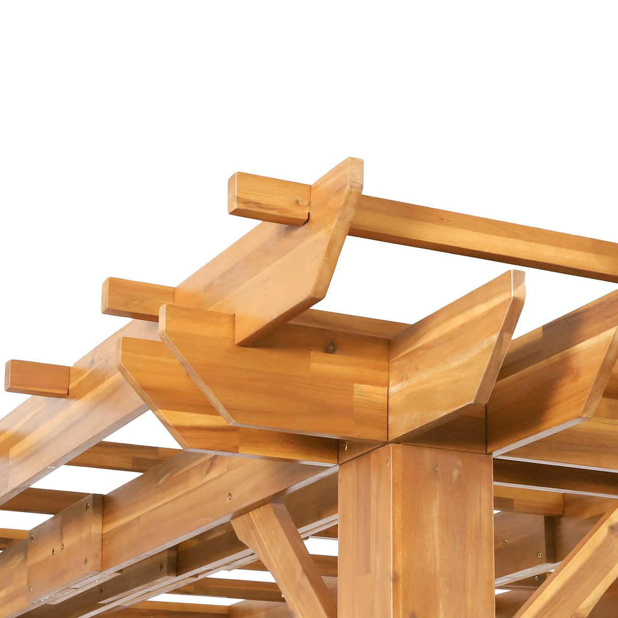 Thayer Outdoor 10' x 10' Pergola - Acacia Wood - Teak Christopher Knight Home