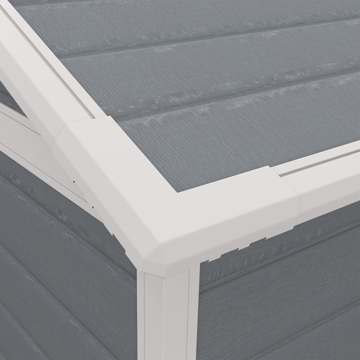 Outsunny 6' x 4.5' Outdoor Storage Shed, Plastic Shed with Vent, Window and Double Lockable Doors, Utility Resin Shed for Patio, Backyard, Lawn, Garage, Gray Outsunny