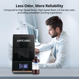 ANYCUBIC High Speed 3D Printer Resin 2.0, Print Up to 3X Faster, Special for Anycubic Photon Mono M5s/M7 Series, Particularly Apply for Large-Size 3D Printing Models, Low Odor (Clear, 1kg) ANYCUBIC
