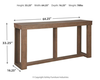 Signature Design by Ashley Cariton Contemporary Sofa Console Table, Grayish Brown - WoodArtSupply