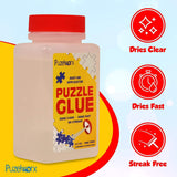 PuzzleWorx Jigsaw Puzzle Glue, Easy-On Applicator Pack of 2, Non Toxic Clear Glue for 1000/1500/2000 Piece Puzzles 4.2 oz Each Bottle (Total 8.4) Playkidz