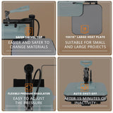 HTVRONT Heat Press Machine for T-Shirts, Heat Press 15 x 15 Professional Heats Up Fast & Distribute Heat Evenly, Swing Away T-Shirt Press Machine for HTV, Sublimation, Heat Transfer Projects (Blue) HTVRONT