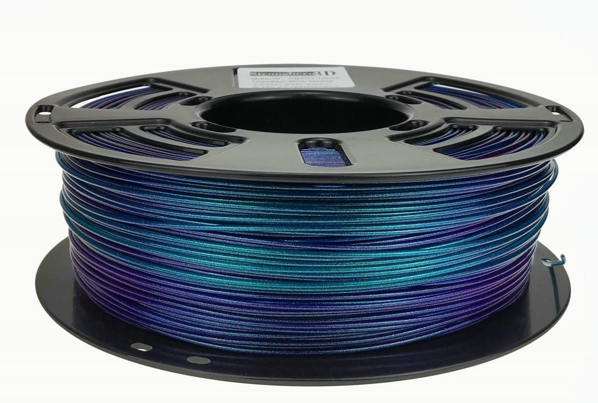 Stronghero3D PETG 3D Printer Filament 1.75mm,Multicolor,Chameleon,Color Change with Light and Angle,1kg(2.2lbs) Accuracy +/-0.05mm for ender3 Cr10 Stronghero3D