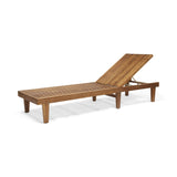 Christopher Knight Home Addisyn Outdoor Wooden Chaise Lounge, Teak Finish Christopher Knight Home