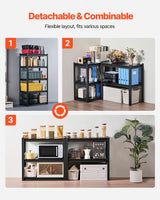 VEVOR Storage Shelves, 2000 lbs, 5 Tier Garage Storage Shelving, 16" D x 32" W x 63" H Adjustable Metal Shelves for Garage Shelves Utility Rack Shelf, Ideal for Kitchen, Warehouse, Basement, Black VEVOR