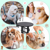 CIRONBOW 24" Electric Rotating Dog Grooming Table, Fast Lift Heavy Duty Dog Grooming Table Swivel 360° for Small Dogs with Anti Skid Tabletop, Grooming Set, Remote,Tool Organizer and Arms, Black CIRONBOW