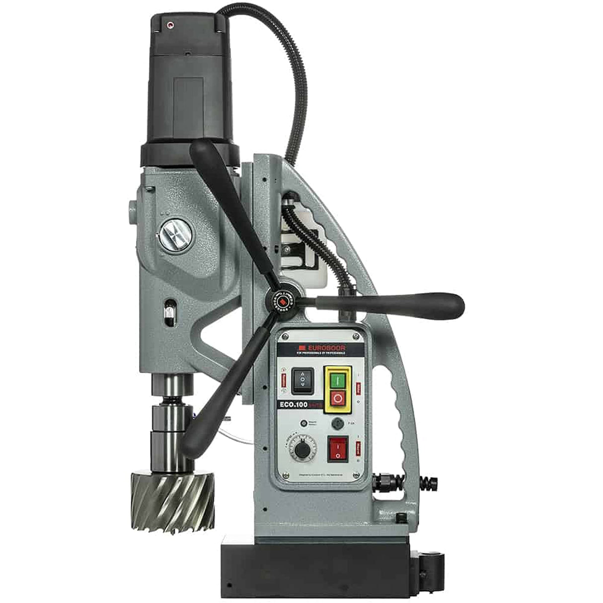 EUROBOOR Magnetic Drill Press - 17.3A Portable Drilling Machine with 4" Annular Cut Capacity & Oil Lubricated 4-Speed Gearbox - ECO.100S+/TD EUROBOOR