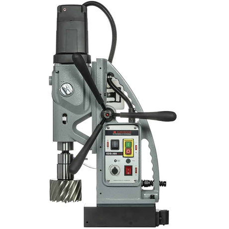 EUROBOOR Magnetic Drill Press - 17.3A Portable Drilling Machine with 4" Annular Cut Capacity & Oil Lubricated 4-Speed Gearbox - ECO.100S+/TD EUROBOOR