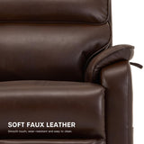 DYNOX 400 LBS Big Tall Man Large-Wide Power Dual Motor Lift Recliners Chairs for Elderly, Lay Flat Lift Chair with Infinite Positions, Heat & Massage, Extended Footrest (9298L,Faux Leather,Brown) DYNOX