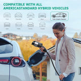TELGEOOT Level 2 EV Charger 48Amp, Indoor/Outdoor Electric Car Charger EVSE SAE J1772, NEMA 14-50 Plug, 25ft Cable, Start Charge Timer, WiFi Enabled TELGEOOT