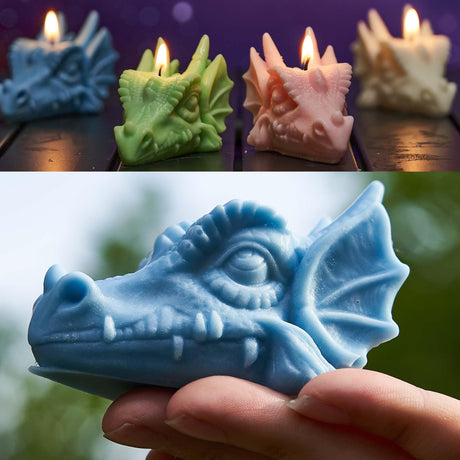 Dragon Mold Silicone Dinosaur Candle Mold for Home Decor ESEENS