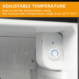 3.4 Cu.Ft. Kegerator, Keg Beer Cooler for Beer Dispensing with 4 Casters, CO2 Cylinder, Temperature Control, Drip Tray, Black Stainless Steel E-Macht