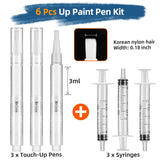 XTIIEED Fillable Touch Up Paint Pen, Refillable Paint Brush Pens, Touch up paint pens for walls - Wood Floors, Windows, Furniture, Kitchen Cabinet, Suitable for Any Repair(3 Pack) XTIIEED