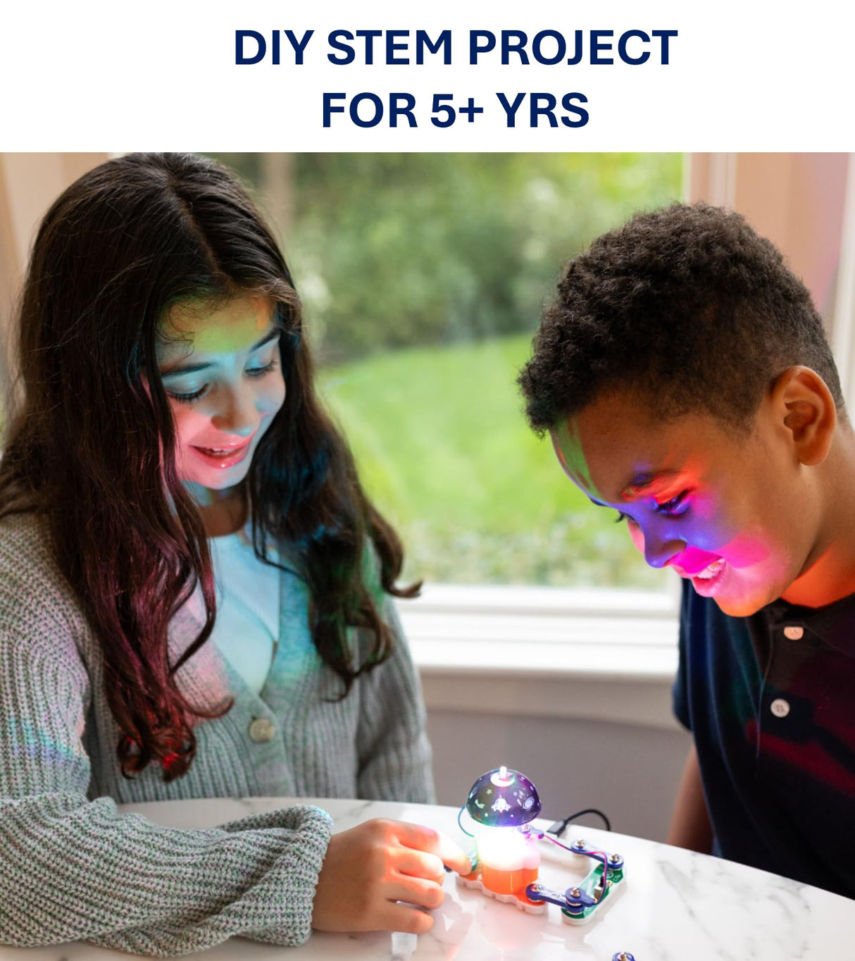 Night Light for Kids | Includes 5 Light Shows | Ages 5+ | Rotating Night Light Projector Snap Circuits